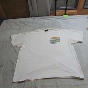 Big Johnson Shirt Men XL White RCK HRD USA Graphic Short Sleeve Crew LOL VTG 97